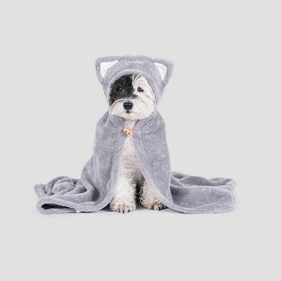 Pets So Good Animal Hood Dog Towel - Cat