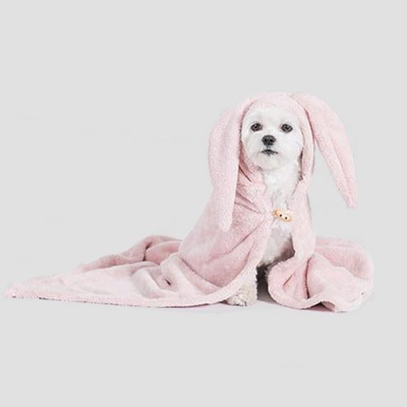 Pets So Good Animal Hood Dog Towel - Rabbit
