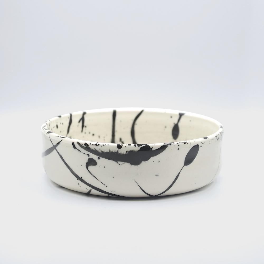 btw Ceramics White Torrent Ceramic Dog Bowl