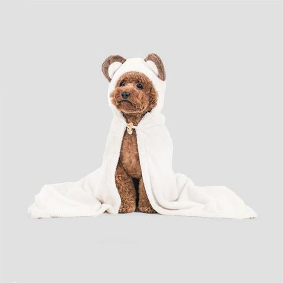 Pets So Good Animal Hood Dog Towel - Bear