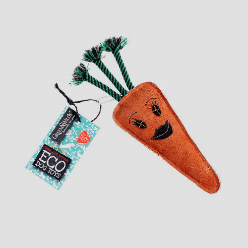 Green & Wilds Candice the Carrot Eco Dog Toy