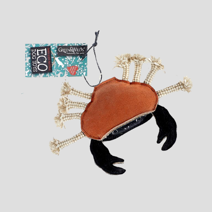 Green & Wilds Carlos the Crab Eco Dog Toy