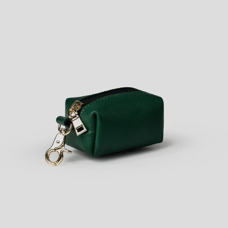 green leather doggy do bag