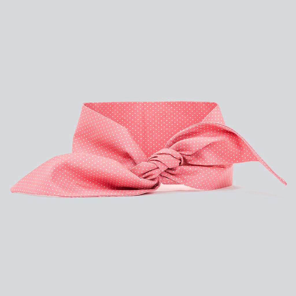 Modern Beast Pink Polka Dot Dog Necktie