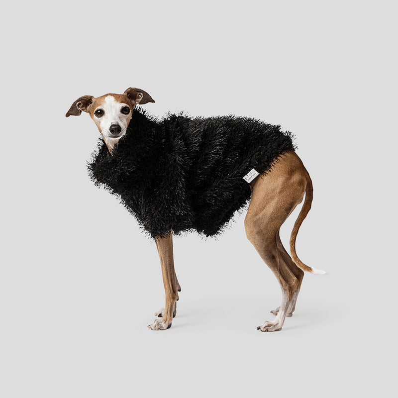 black fluffy jumper for dogs