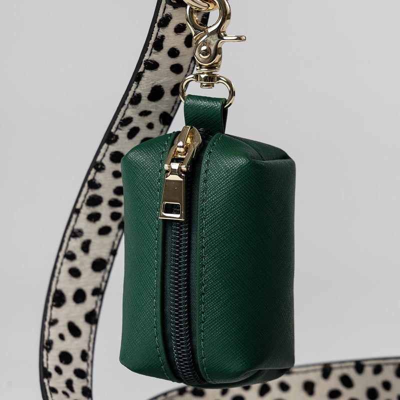 green leather dog accessories