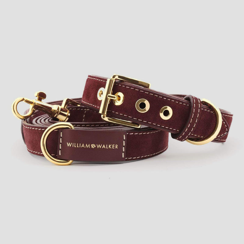 William Walker Leather Dog Collar - Lambrusco